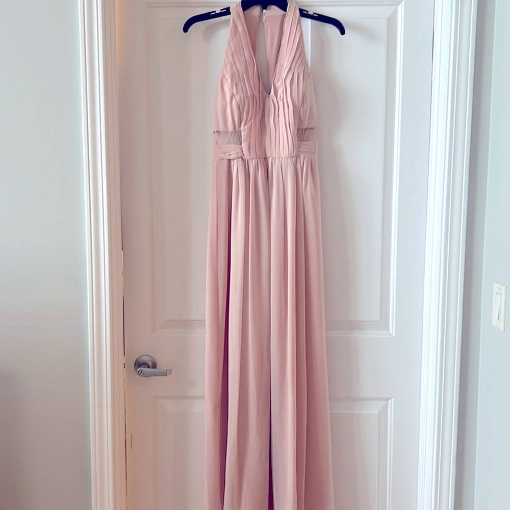 BCBG light pink formal dress.